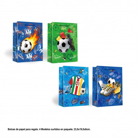 Bolsa Regalo Futbol 4 Modelos Pequeña