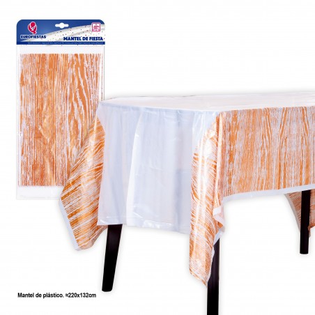 Mantel 220x132 Colección Vetas Oro Rosa