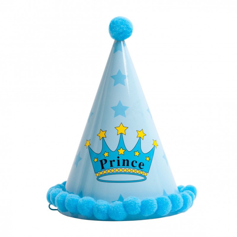 Gorro pompon 16cm prince azul