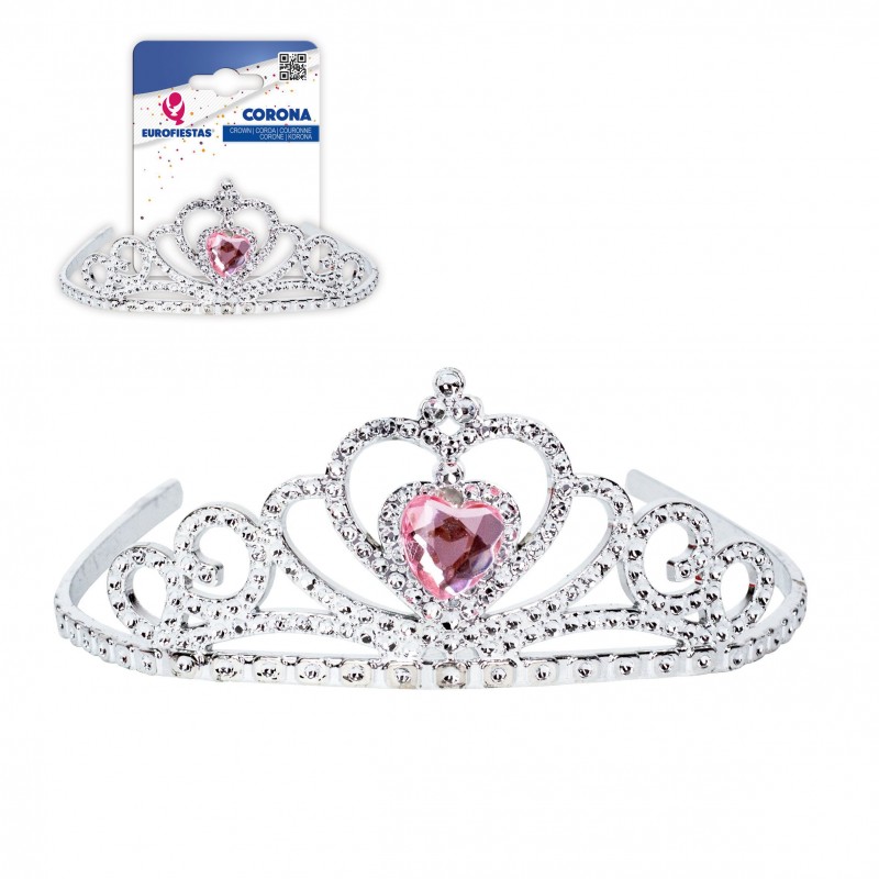 Corona diamante corazon rosa