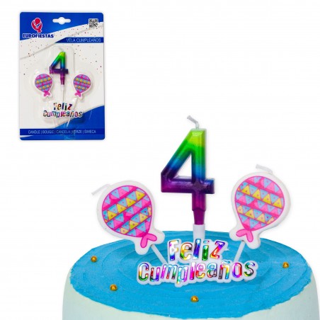 Vela Feliz Cumpleaños Tonos Nº 4