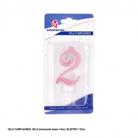 Vela Purpurina Rosa 2