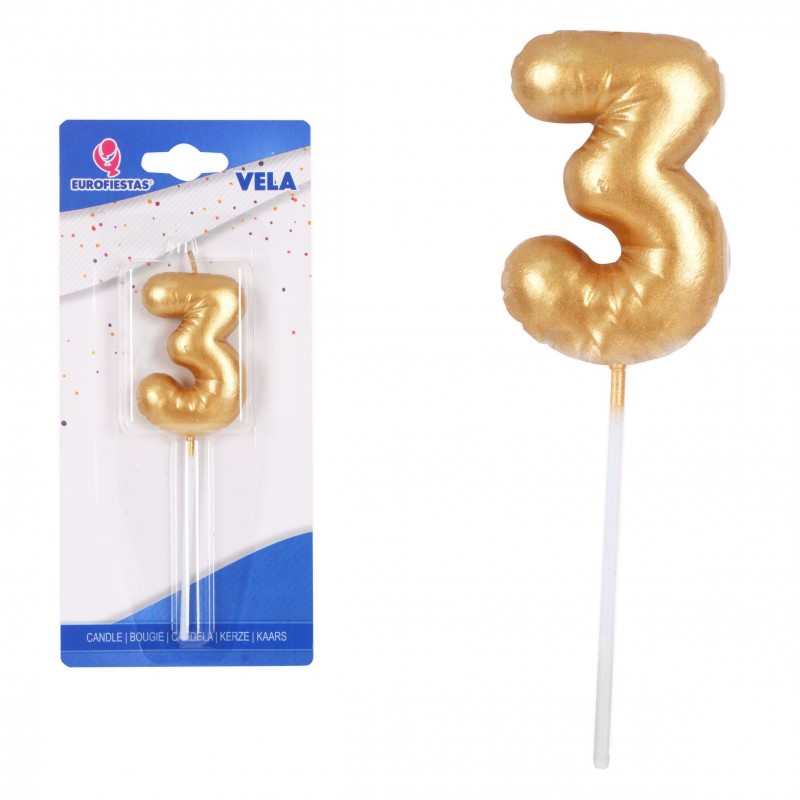 Vela Chubby Oro Nº 3 Vela Chubby Oro Nº 3