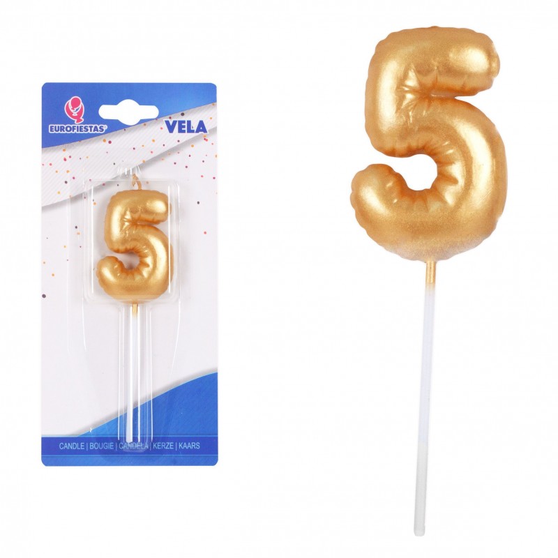Vela Chubby Oro Nº 5 Vela Chubby Oro Nº 5