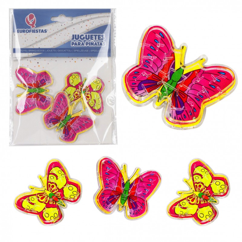 Pack de 3 Juguetes Para Piñata Laberinto Mariposa Pack de 3 Juguetes Para Piñata Laberinto Mariposa