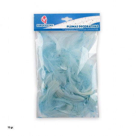 Plumas Decorativas 10g Azul
