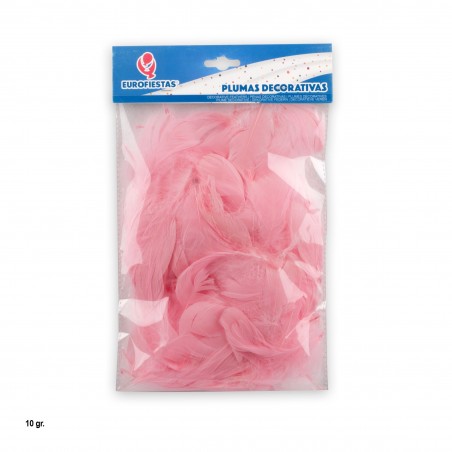 Plumas decorativas 10g rosa