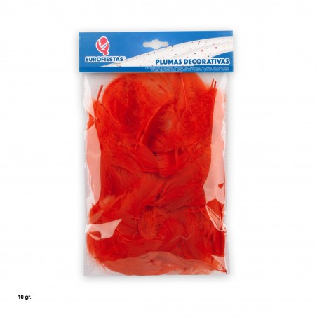 Plumas decorativas 10g rojo