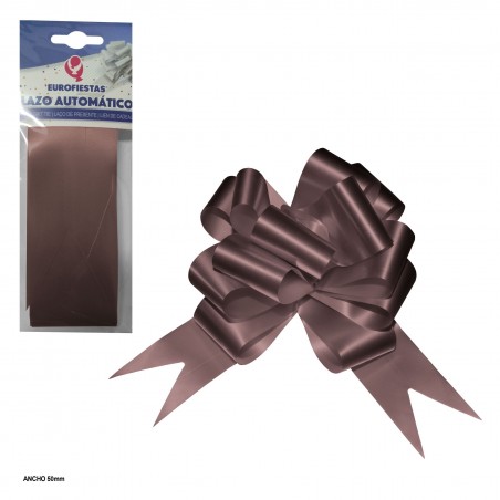 Lazo Deco.autom.5cm Liso Marron