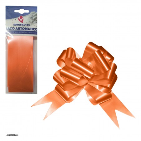 Lazo deco.autom.5cm liso naranja