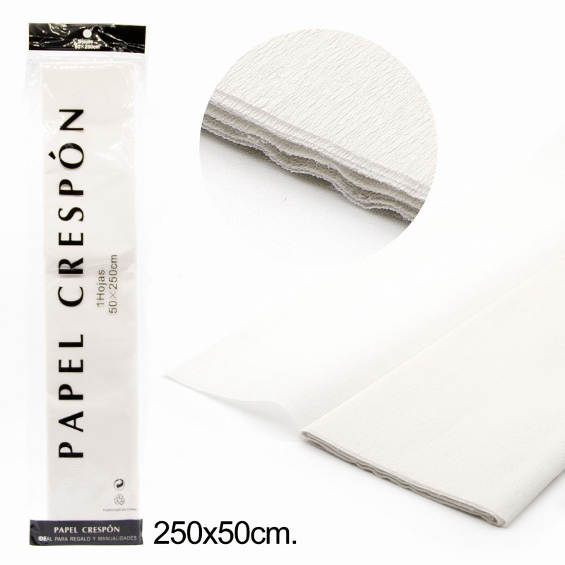 Papel Crespon Blanco 0,5 2,5m. Papel Crespon Blanco 0,5 2,5m.