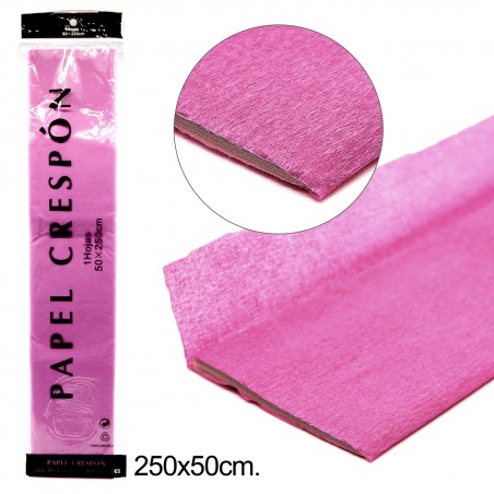 Papel Crespon Fucsia 0,5 2,5m.