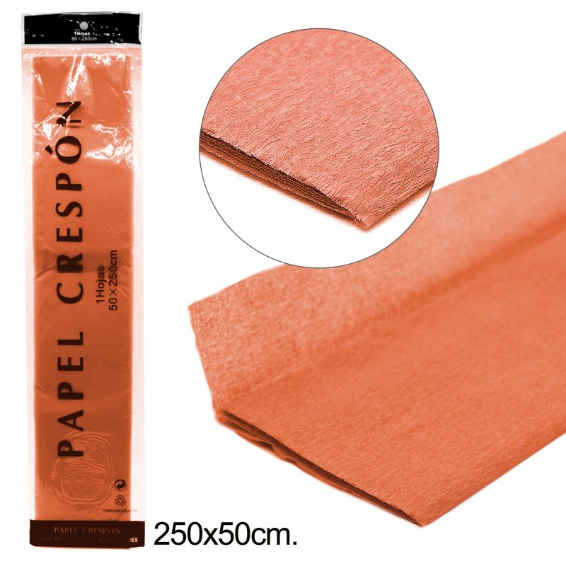 Papel crespon naranja