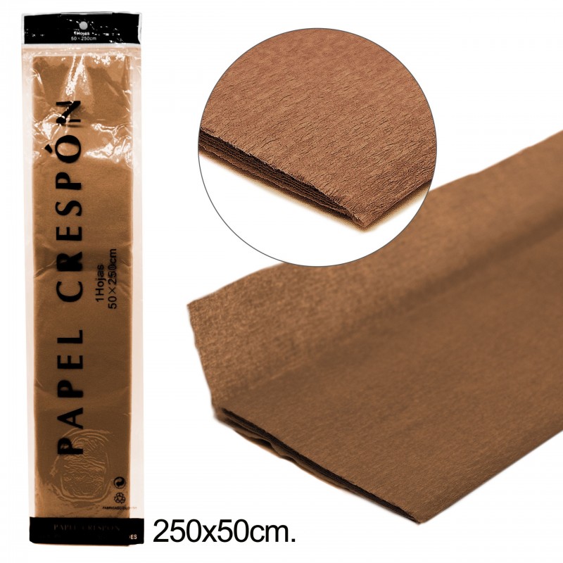 Papel crespon marron