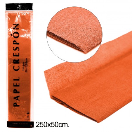 Papel crespon naranja oscurol