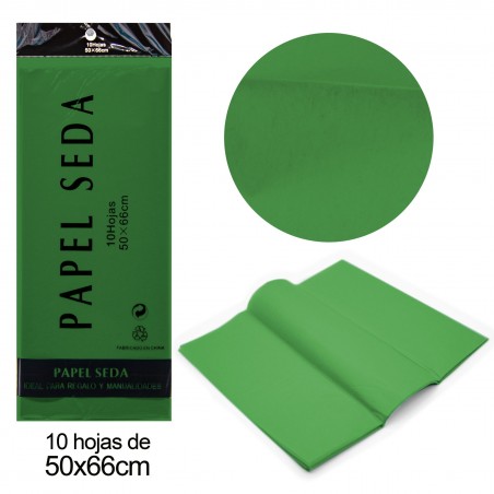 Papel seda verde oscuro