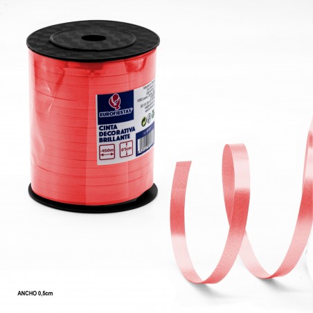 Cinta Lazo 5mm Rollo 450m Rojo