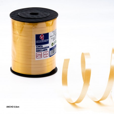 Cinta Lazo 5mm Rollo 450m Oro