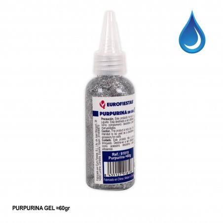Purpurina Gel 60grs Plata