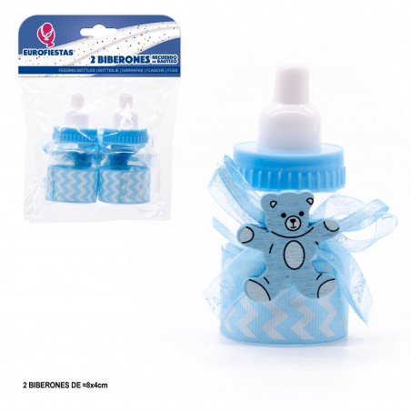 Biberon Osito De Pie Azul