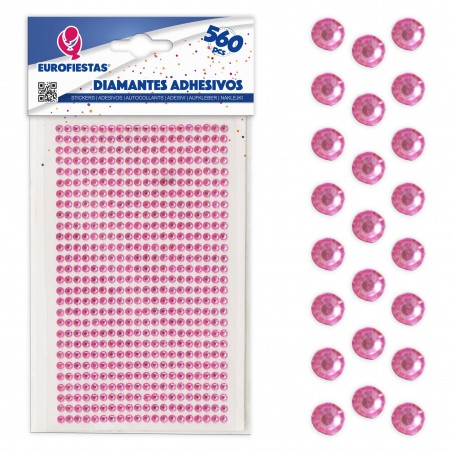 560 diamantes adhesivos peq rosa
