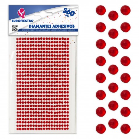 560 diamantes adhesivos peq rojo
