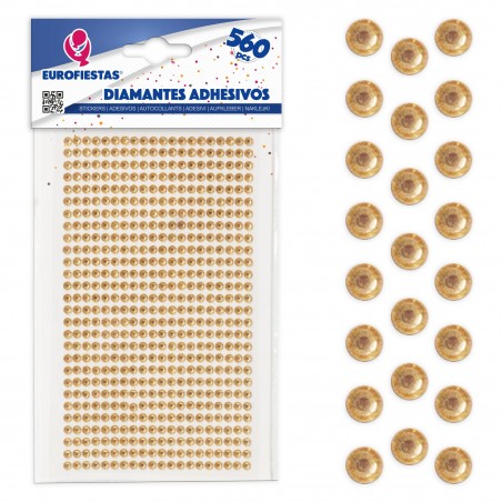 560 diamantes adhesivos peq champagne