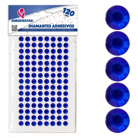 120 diamantes adhesivos gr azul oscuro