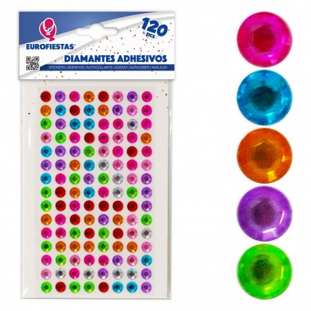 120 diamantes adhesivos gr colores
