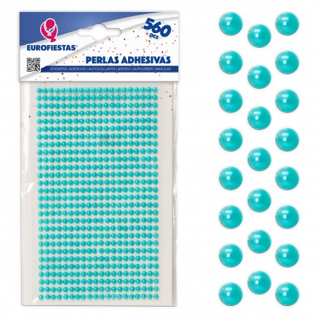 560 perlas adhesivas peq azul