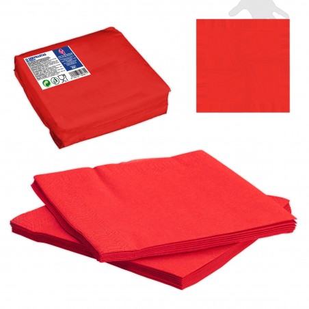 Servilletas Papel Rojas 12