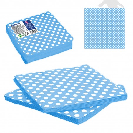 Servilletas Papel Lunares Azul 12