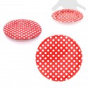 Platos desech.lunares 18cm rojos 10