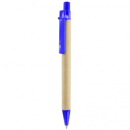 Bolígrafo De Cartón Reciclado Azul