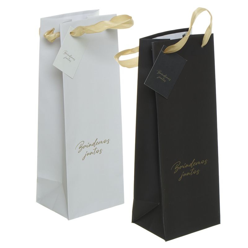 Bolsa Papel Botella Felicidades 2c Bolsa Papel Botella Felicidades 2c