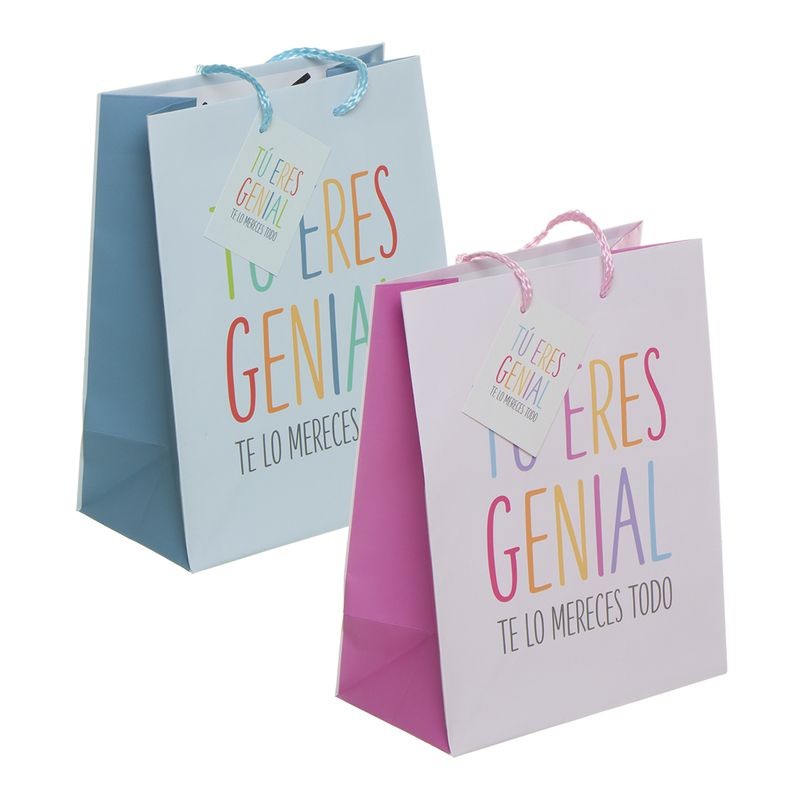 Bolsa Papel L Tu Eres Genial 2c Bolsa Papel L Tu Eres Genial 2c