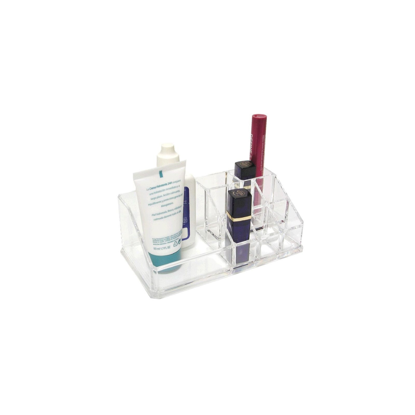 Organizador cosmeticos alto 9 dptos.