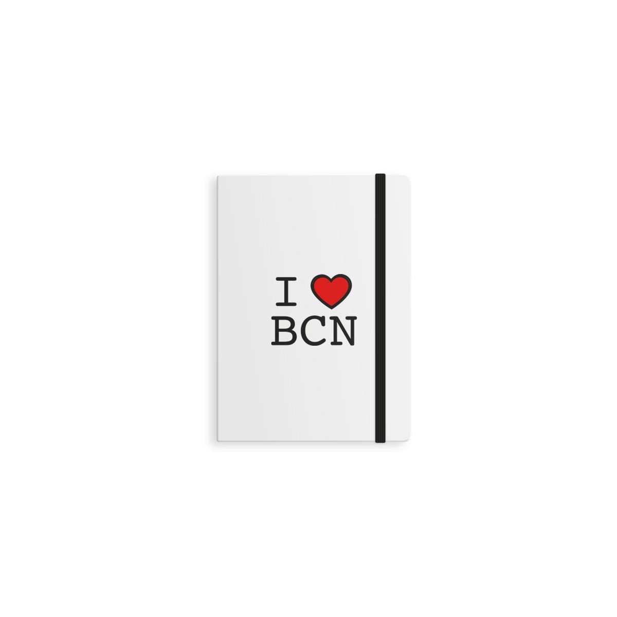 Libreta con goma m i love bcn