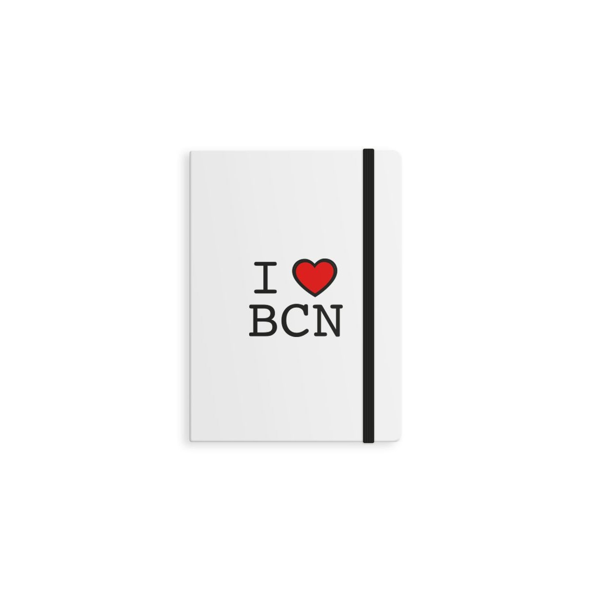 Libreta con goma l i love bcn