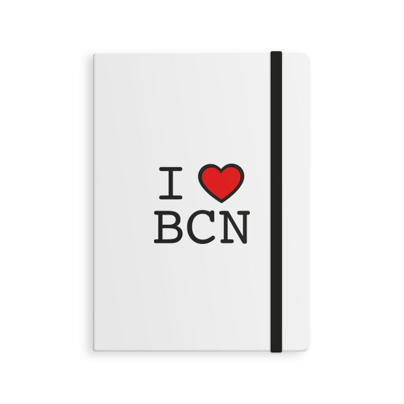 Libreta con goma l i love bcn