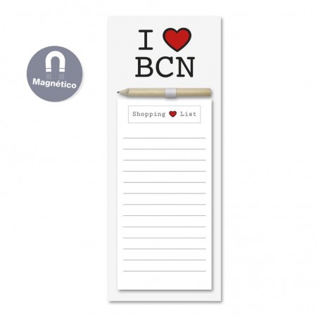 Bloc Notas Iman Con Lapiz I Love Bcn