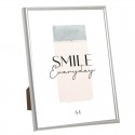 Marco de Fotos A4 Plateado con Frase "Smile Everyday