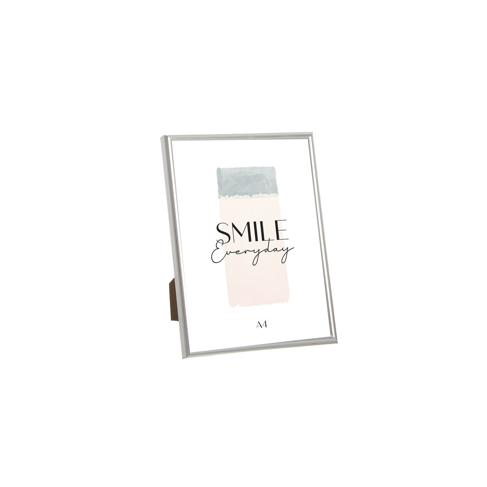 Marco de Fotos A4 Plateado con Frase "Smile Everyday