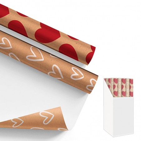 Papel Regalo 200x70cm Craft Corazones 2m