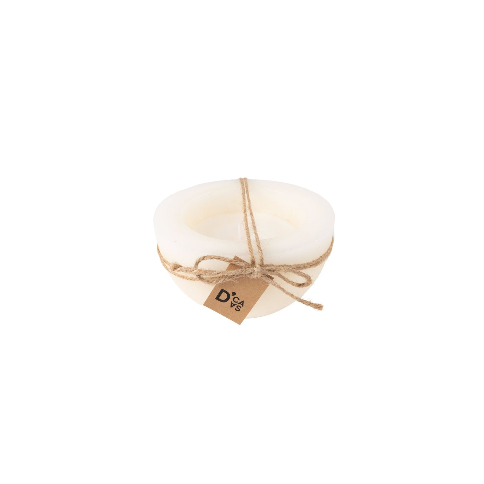Vela cuenco ancho 14x8 blanco