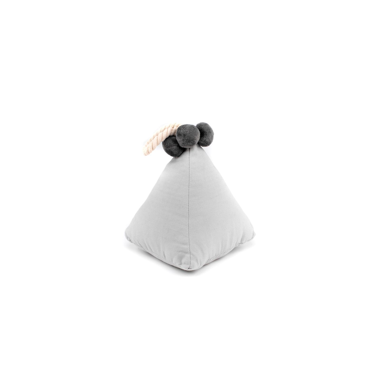 Sujetapuertas pompones gris perla