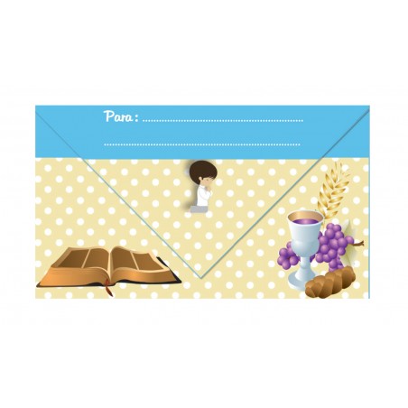 Blister 10 Invitacion Sobre Comunion