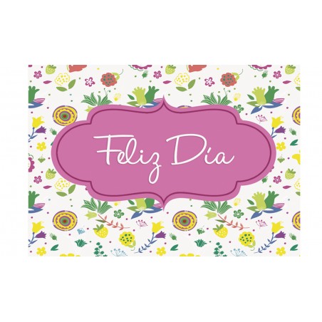 Card Feliz Día Florecillas Mini