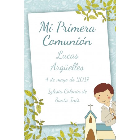 Paq.24 Estampas Comunion Niño Iglesia
