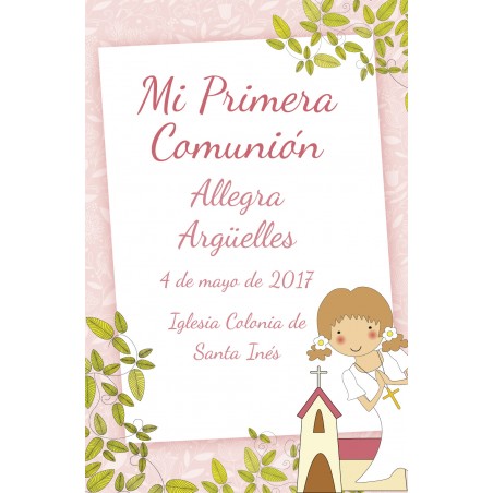 Paq.24 Estampas Comunion Niña Iglesia